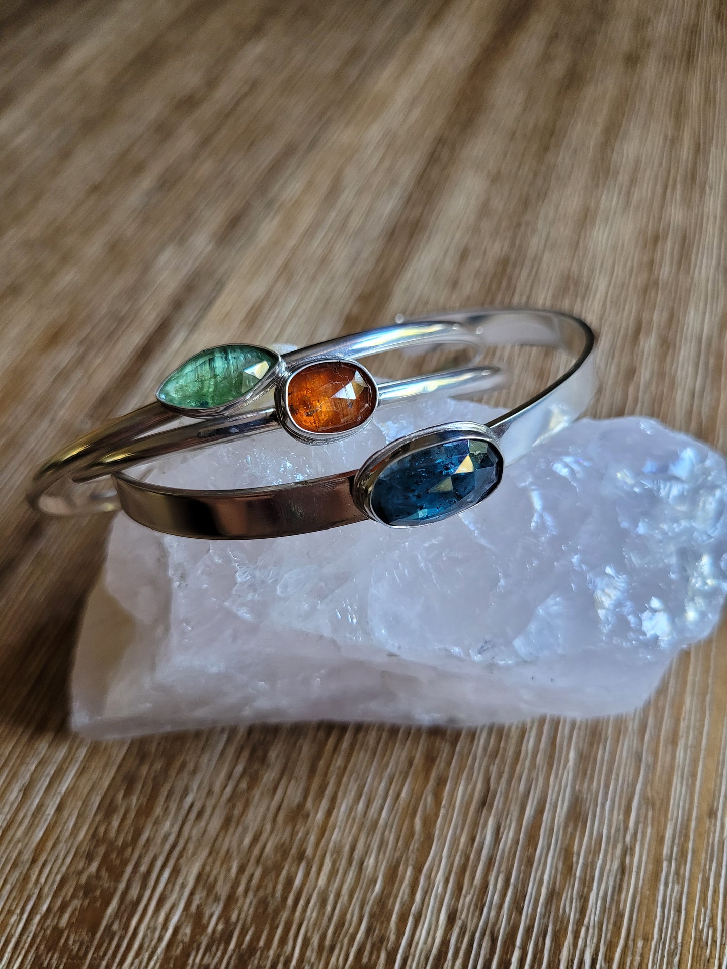 Kyanite cuff bracelets
