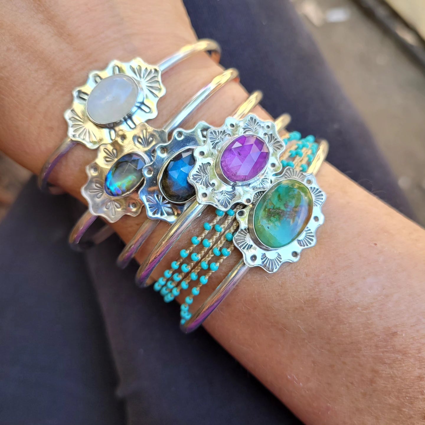 Moonstone cuff