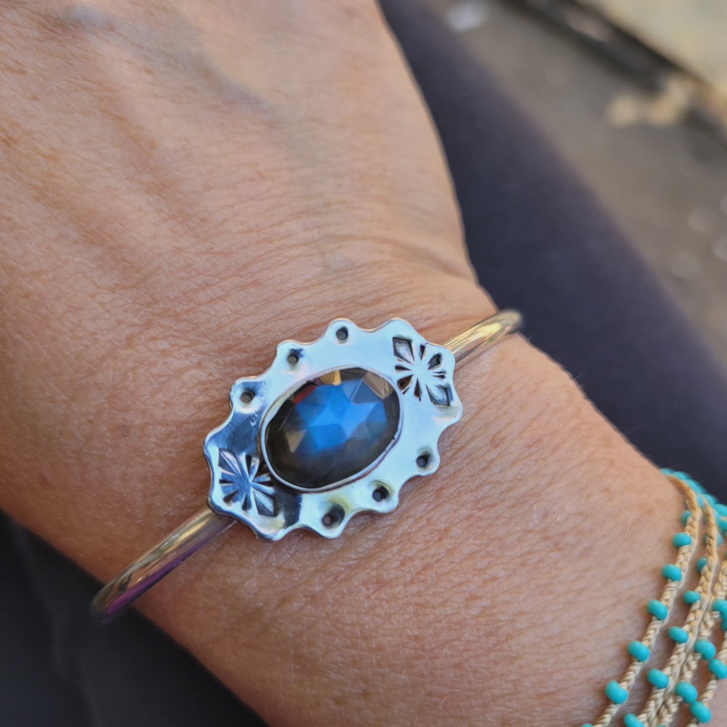 Labradorite cuff