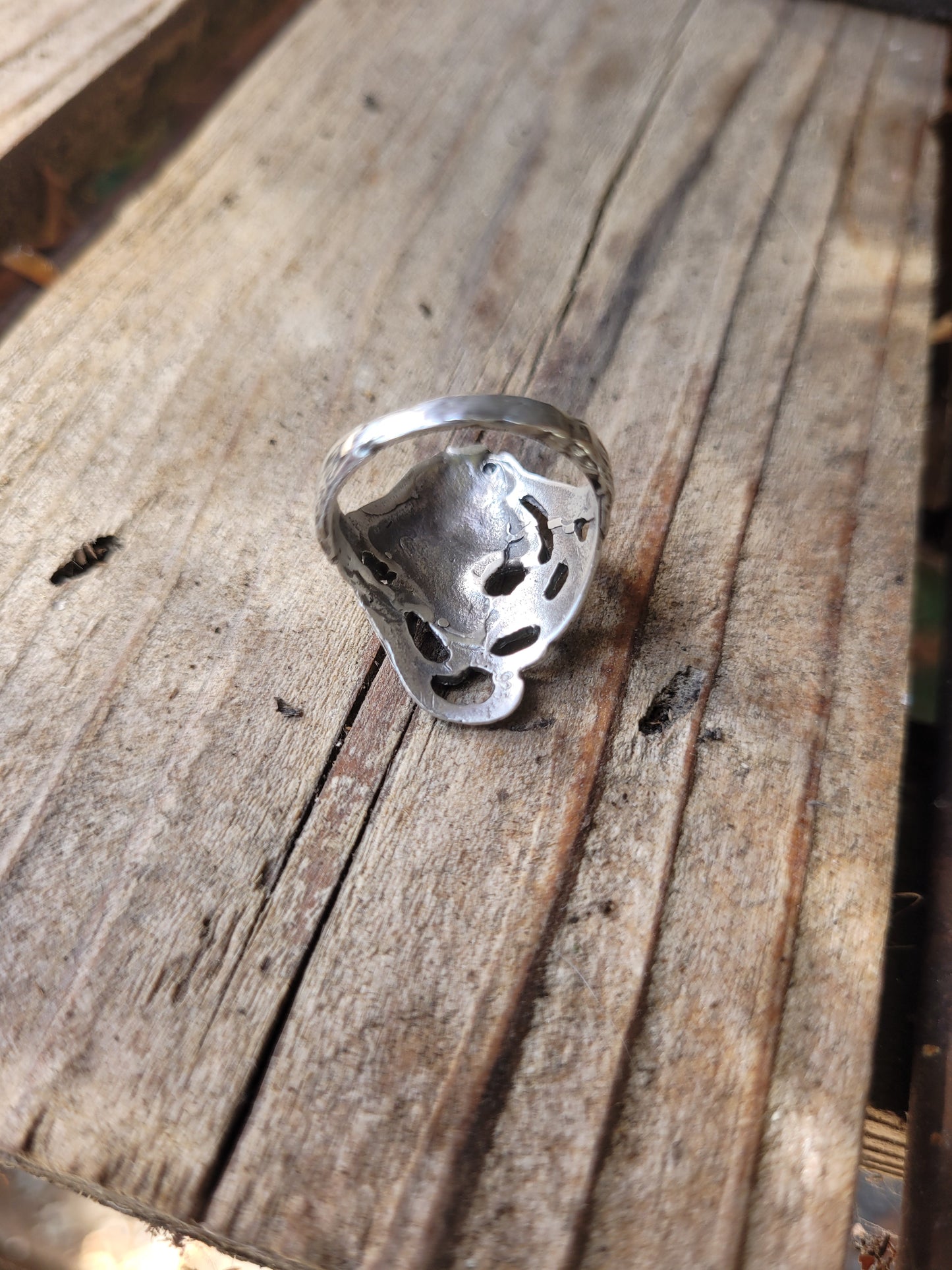 Sterling silver art nouveau woman ring