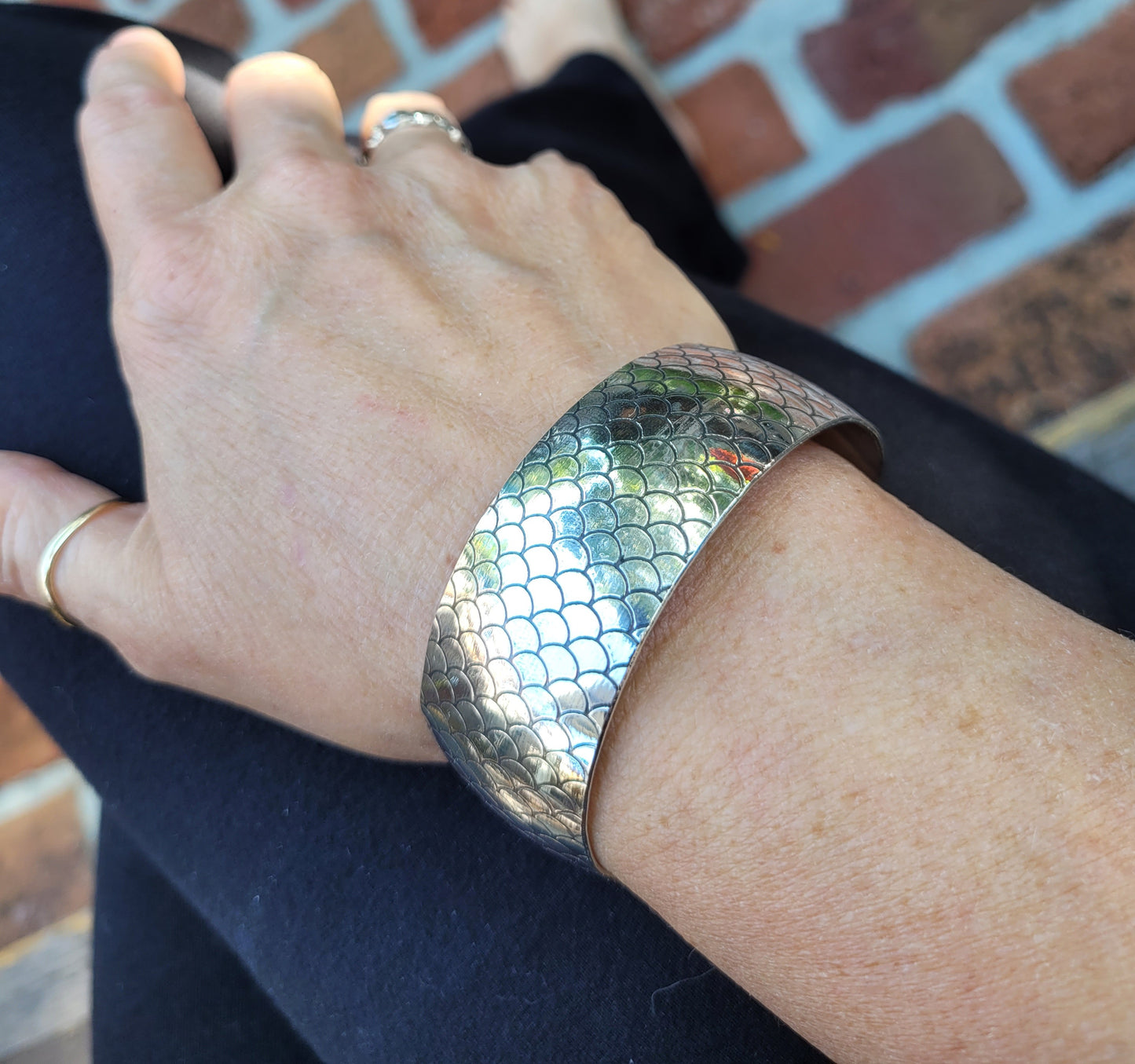 Mermaid cuff bracelet.