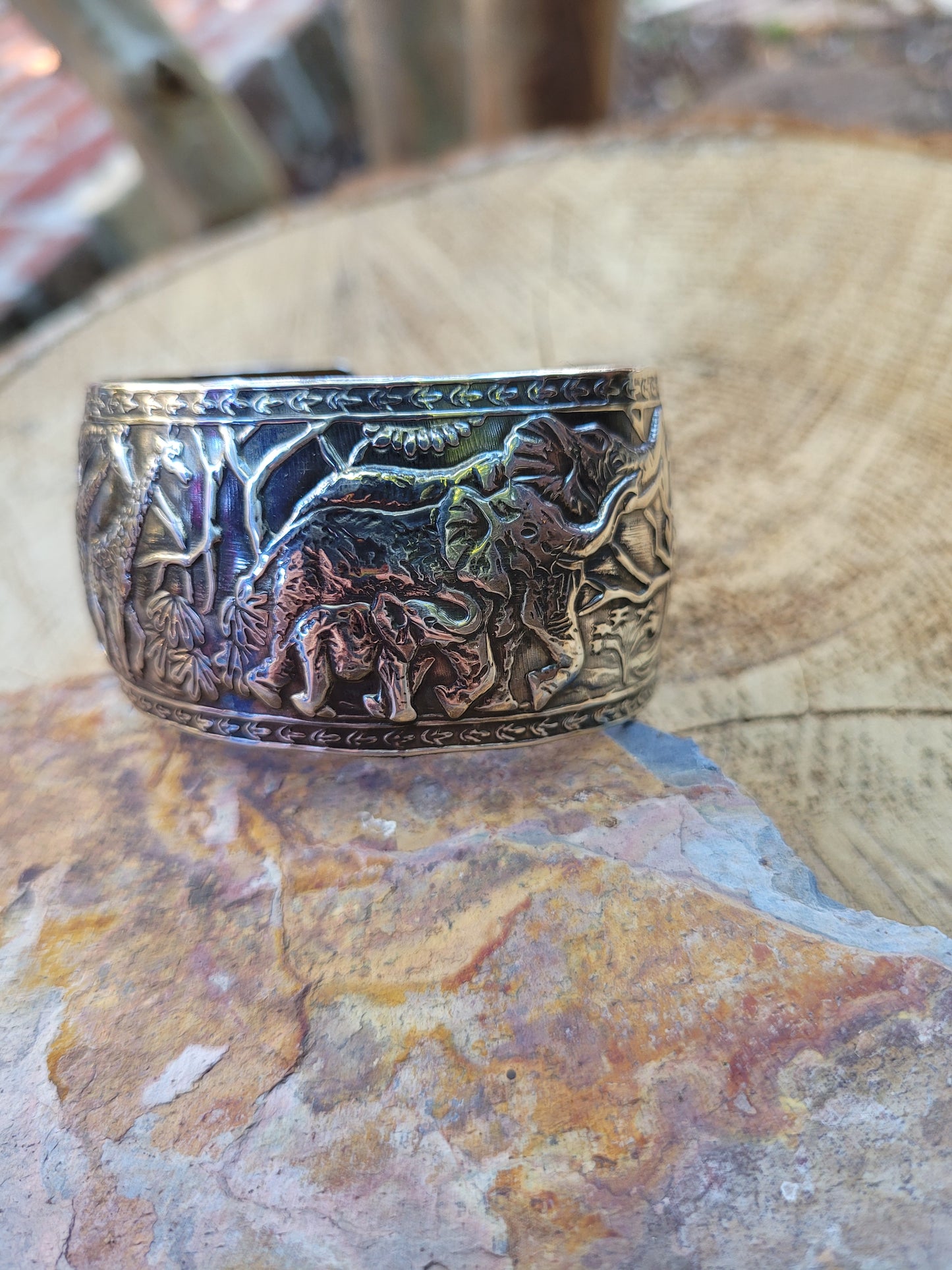 Safari cuff bracelet. Sterling silver bracelet