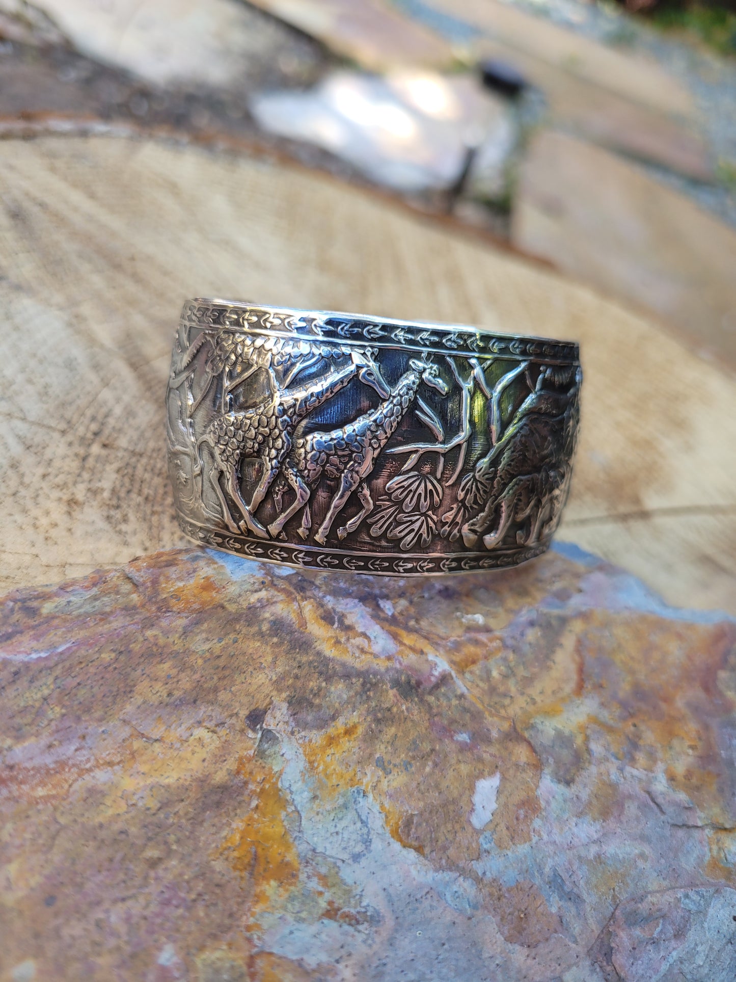 Safari cuff bracelet. Sterling silver bracelet