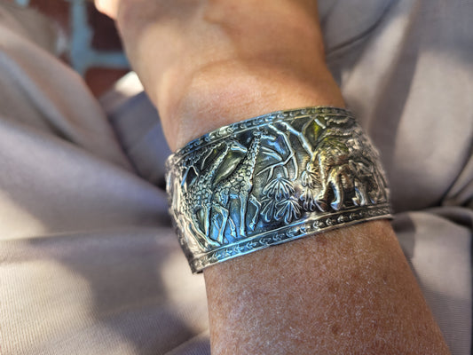 Safari cuff bracelet. Sterling silver bracelet