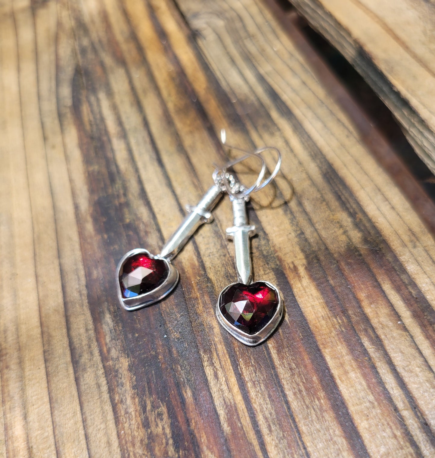 Garnet heart and daggers