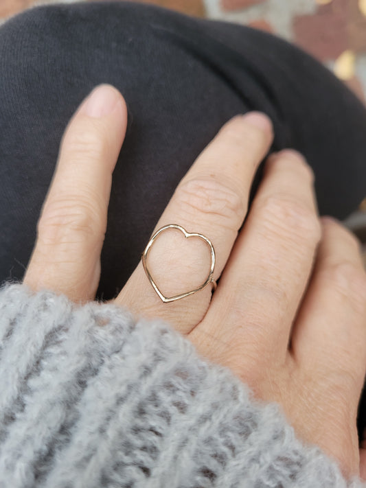 Open heart ring