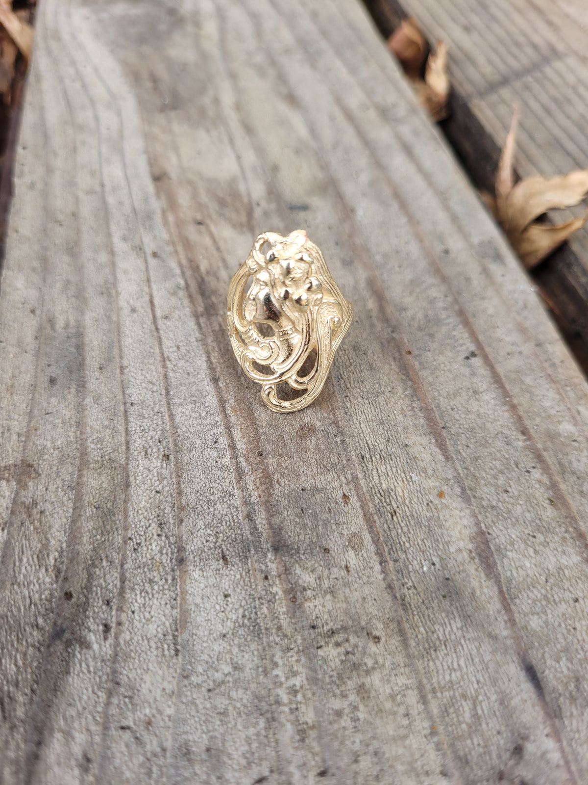 Art nouveau goddess ring.