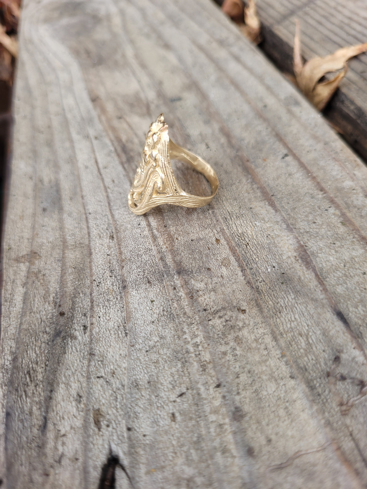Art nouveau goddess ring.