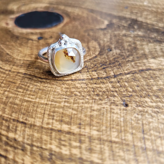 Dendrite montana agate ring size 6.5