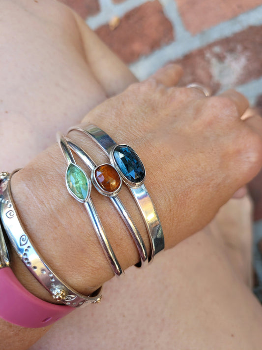 Kyanite cuff bracelets